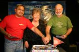 Celebrating the festival's 21st birthday -  Neil Anderson, Shirley May and Peter Rawlings/PHOTO Donna Russell