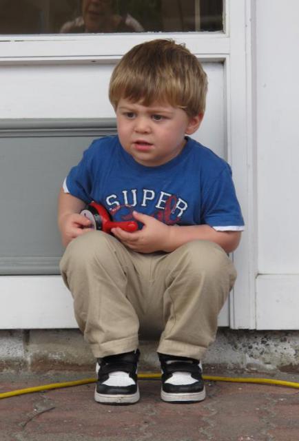 The festival attracts even the youngest musicians with the smallest instruments, like two-year-old Cam Webster of Onerahi. PHOTO